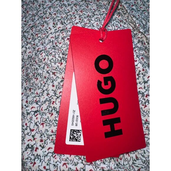 HUGO BOSS $158 Ermo Casual Slim Fit Print Shirt men's medium NWT - Picture 5 of 6